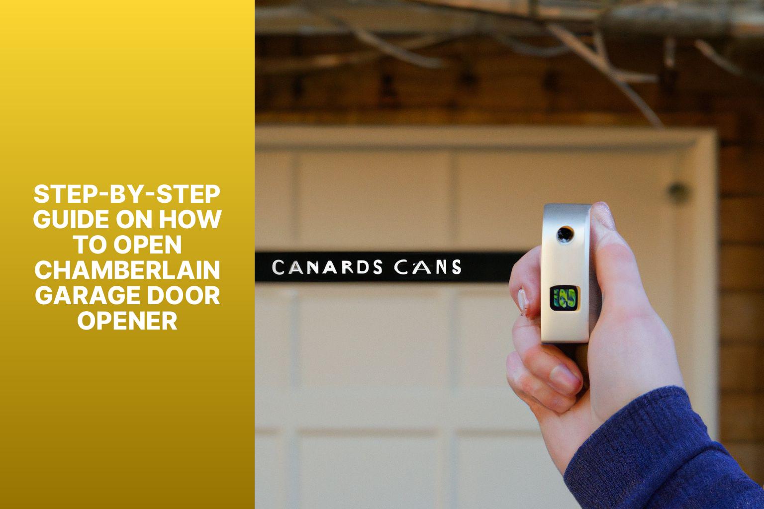 Step-by-Step Guide on How to Open Chamberlain Garage Door Opener - How to Open Chamberlain Garage Door Opener 