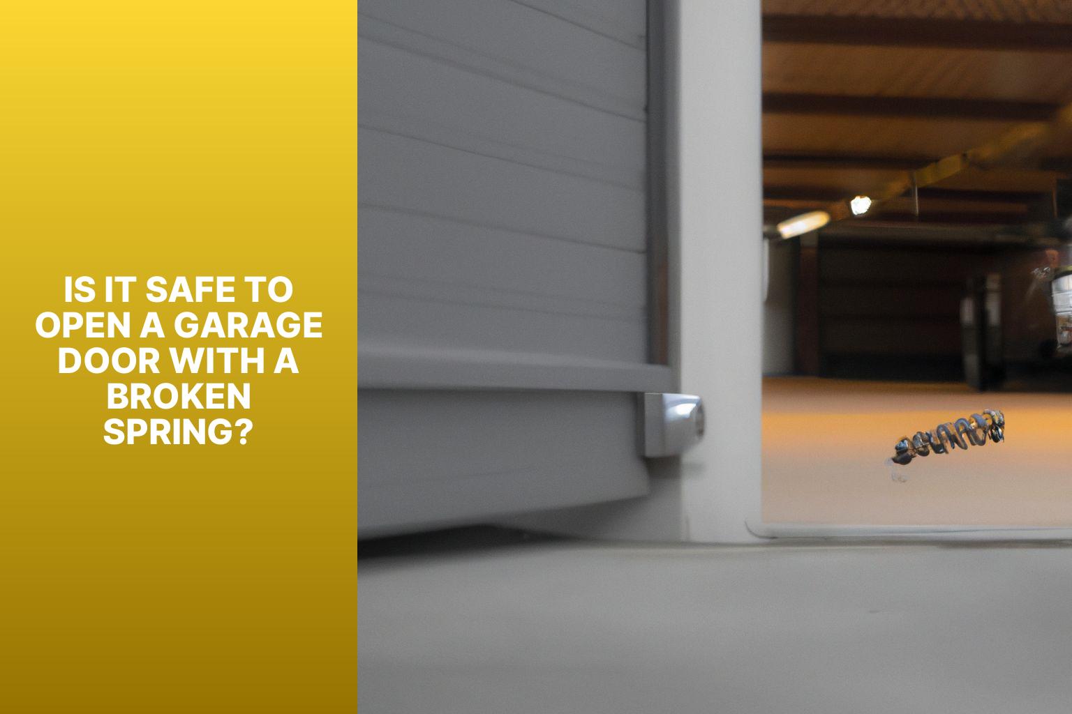Is it Safe to Open a Garage Door with a Broken Spring? - How to Open Garage Door with Broken Spring? 