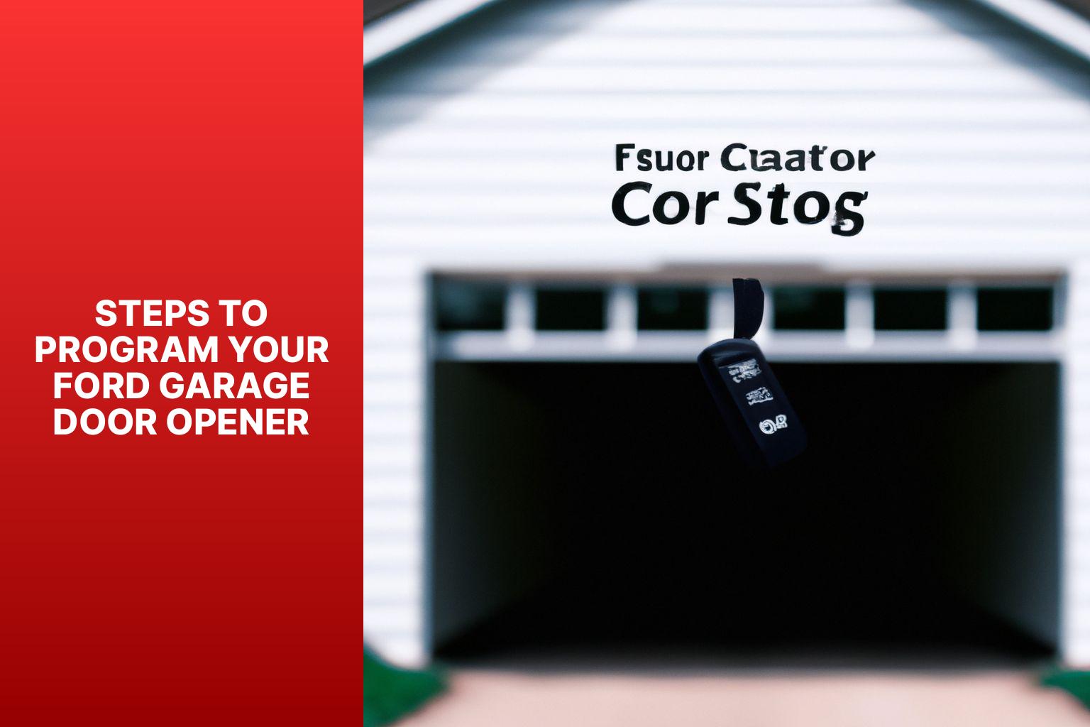 Steps to Program Your Ford Garage Door Opener - How to Program Ford Garage Door Opener 