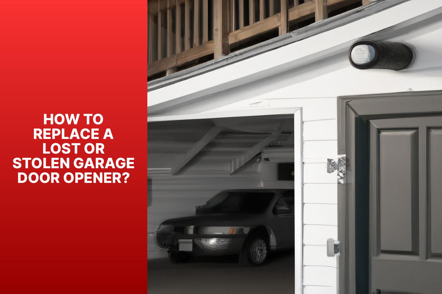 How to Replace a Lost or Stolen Garage Door Opener? - How to Replace a Lost or Stolen Garage Door Opener 